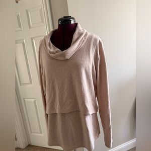 White House Black Market Light Pink Layered Sweater